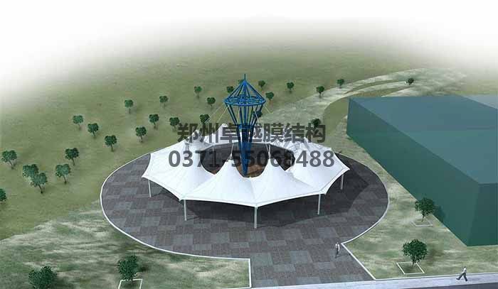 游樂場/兒童樂園膜結(jié)構(gòu)遮陽棚設計效果圖一