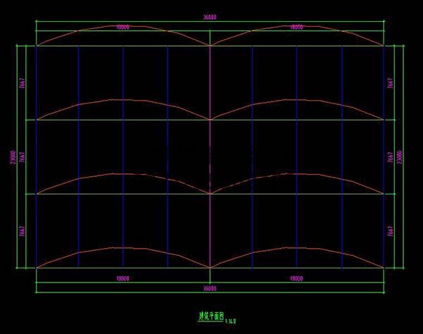 南陽(yáng)社旗縣門(mén)球場(chǎng)膜結(jié)構(gòu)頂棚建筑平面圖