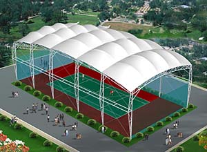 網(wǎng)球場膜結(jié)構(gòu)頂棚/雨棚/遮陽棚有什么優(yōu)點？