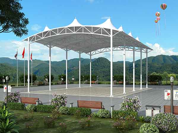 泉州<font color='red'>張拉膜結構</font>景觀設計施工【案例圖片】