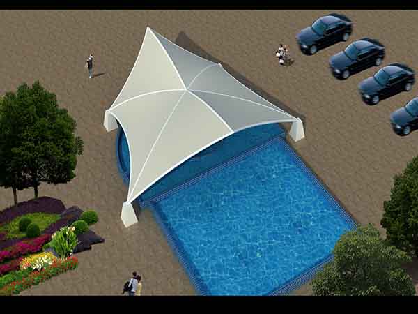 泌陽(yáng)縣景觀<font color='red'>張拉膜結(jié)構(gòu)</font>遮陽(yáng)棚【生產(chǎn)廠家】