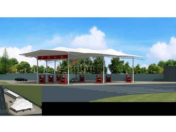 張家界膜結構加油站頂棚【生產(chǎn)廠家】張家界加氣站膜結構遮陽棚公司