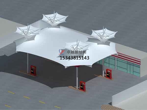 衡陽膜結構加油站頂棚【生產(chǎn)廠家】衡陽加氣站膜結構遮陽棚公司