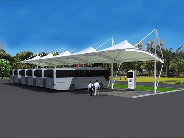 西充膜結(jié)構(gòu)【充電站防雨篷】停車棚設計安裝