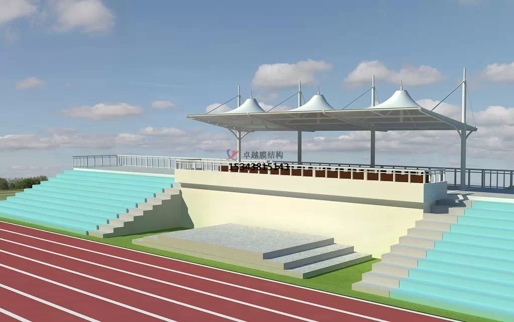 黃龍體育公園膜結(jié)構【看臺雨棚】門球場案例