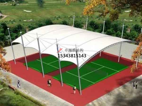 白城網(wǎng)球場(chǎng)膜結(jié)構(gòu)頂蓋/籃球場(chǎng)屋頂/門(mén)球場(chǎng)雨棚安裝